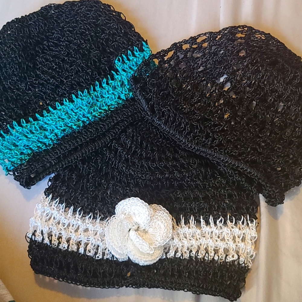 Hair net wrap.
